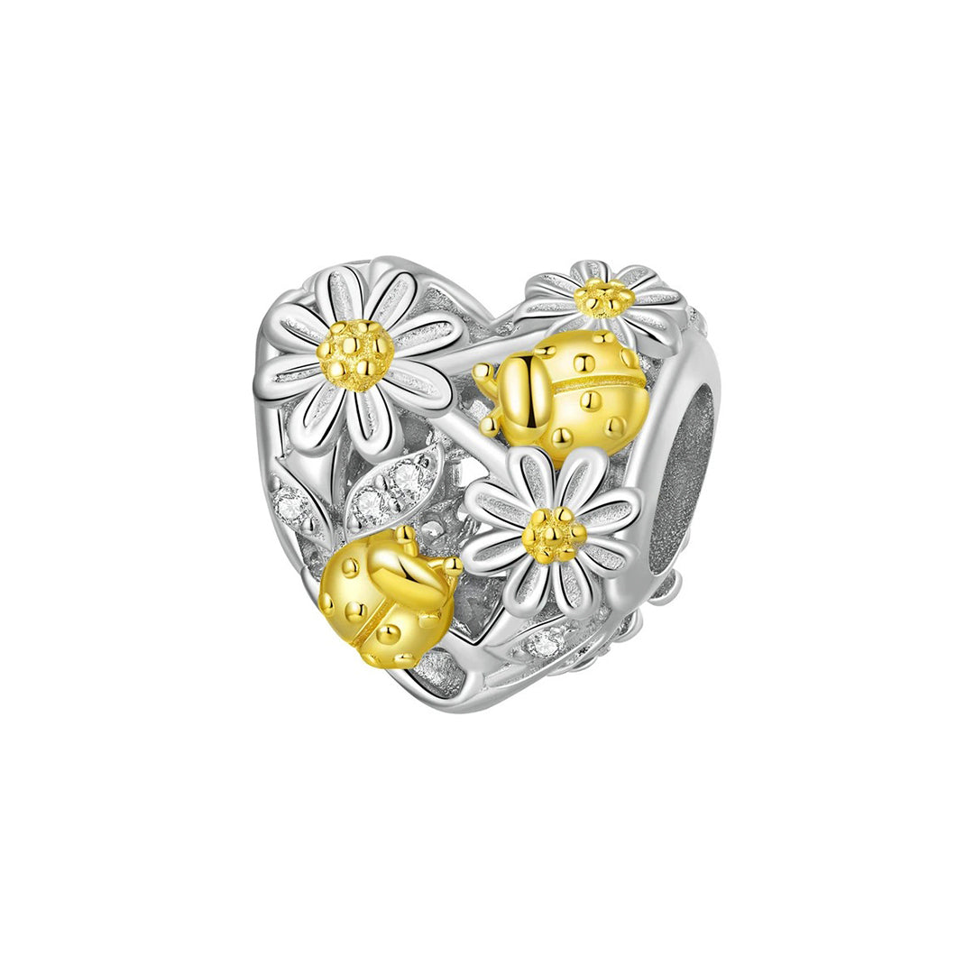 Charm Corazón con Flores 02