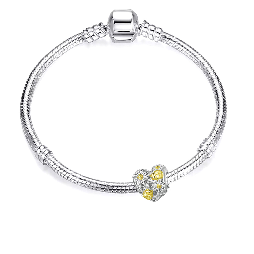 Charm Corazón con Flores 02
